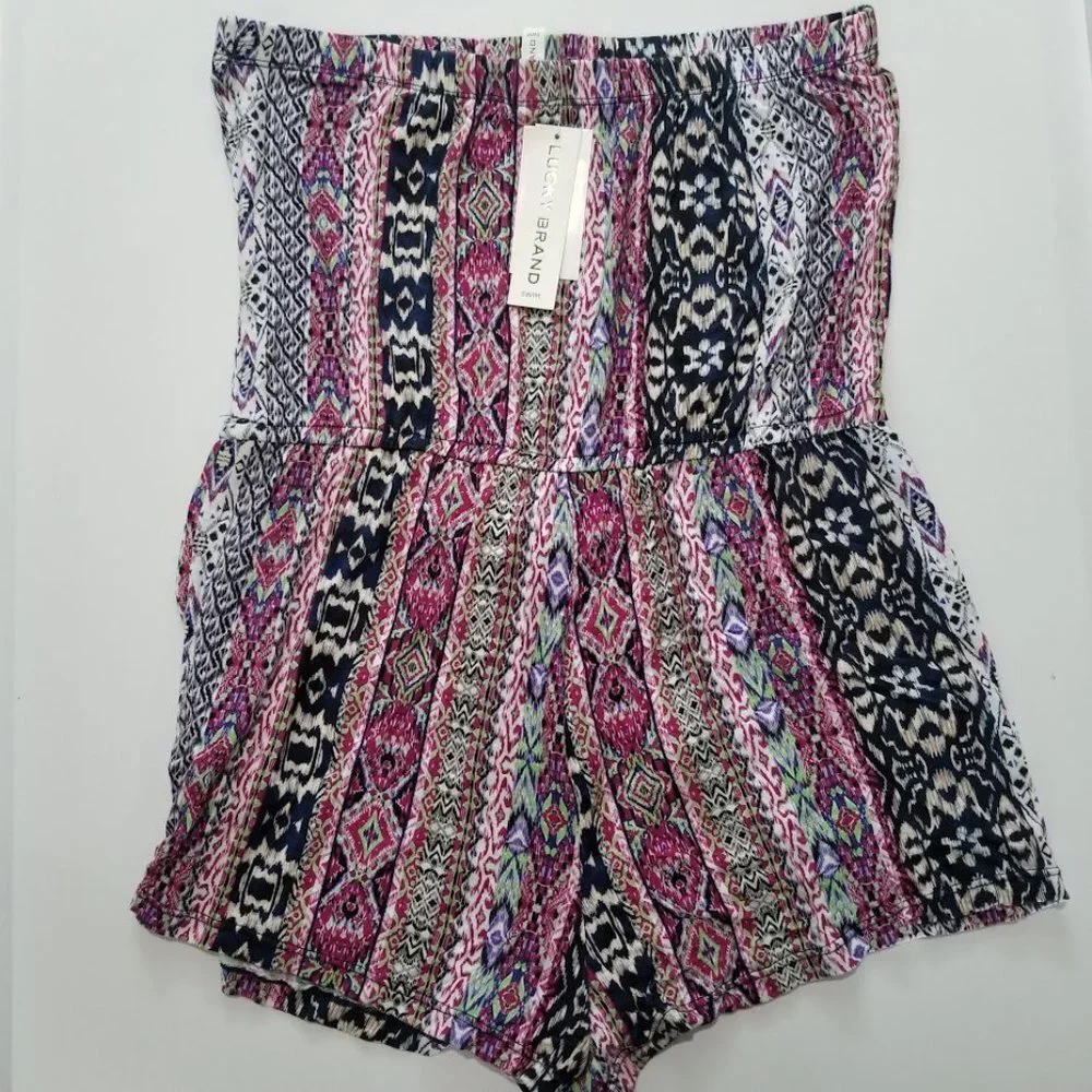 Lucky Brand Boho Chic Romper Cover-up Size Medium - Picture 5 of 11
